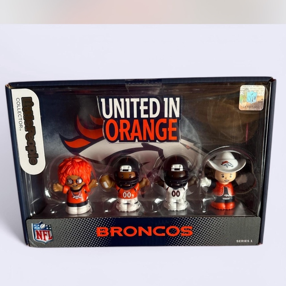 Denver Broncos United in Orange Little People  Figurine Set